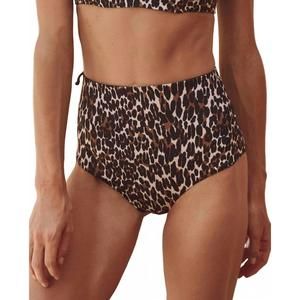 NEW THE GREAT. reversible mid rise brief in leopard/black